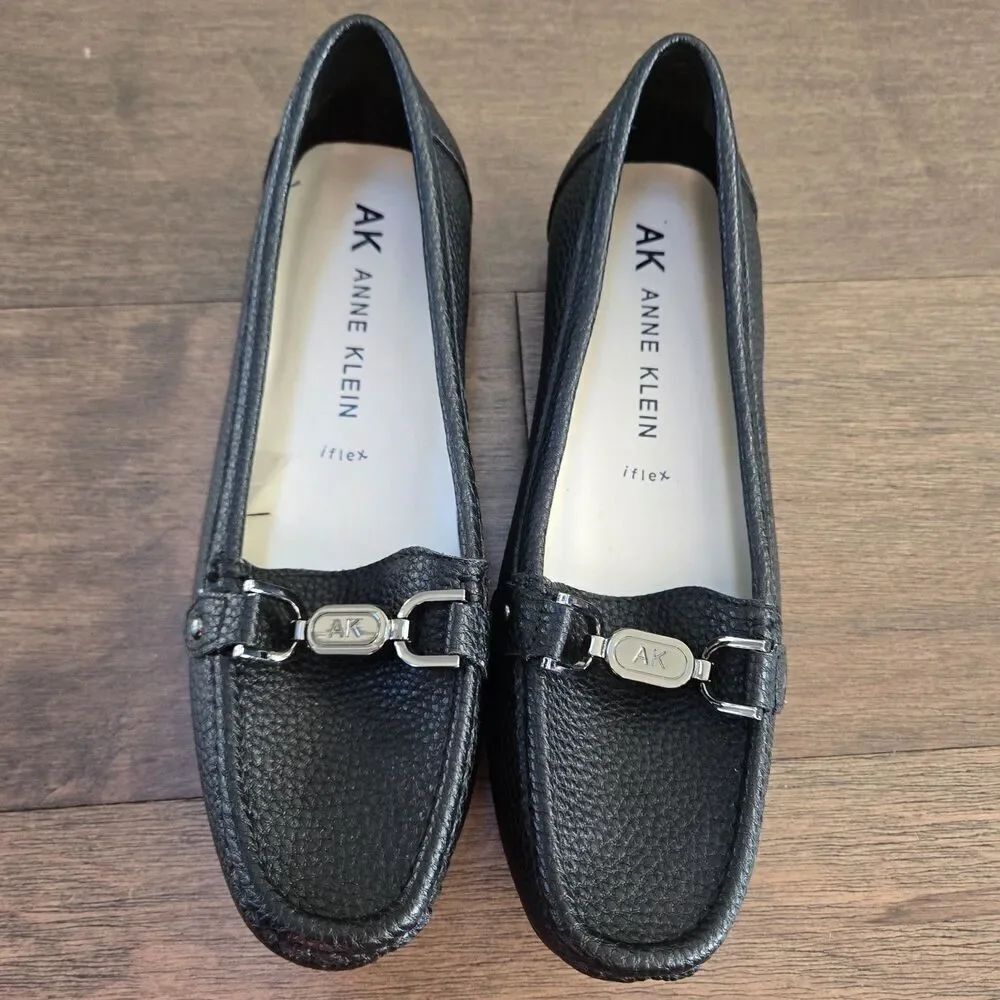 Anne Klein Women's Shoes Size 8 Black Moccasin Driving Shoes Flat New